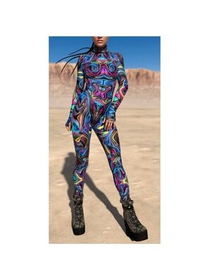 Multicolor Long Sleeve Bodycon Jumper for Cosplay or a night out!